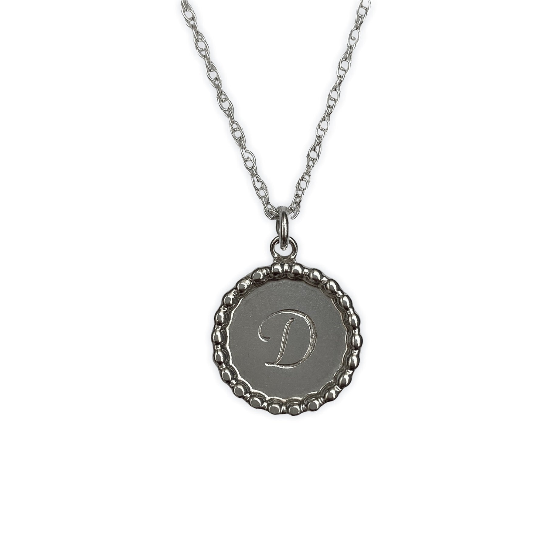 Halo Signet Necklace • Sterling Silver